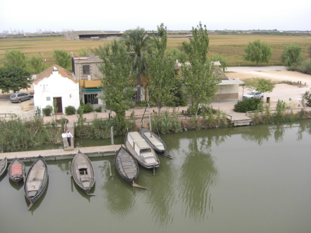 Aerfotos Porte Catarroja harbour and Restaurant Casa Baina, Albufera, ES, 2008-09-17