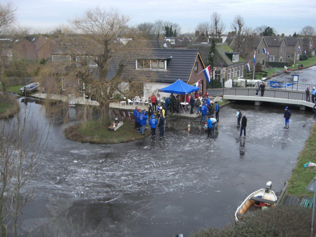 Aerfotos Schaatsen, Hoek Leidse Weg en Kolk, Oude Ade, NL, 2009-01-03