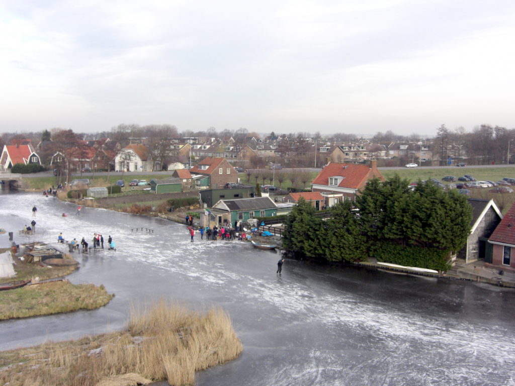 Aerfotos Schaatsen, Groeneweg, Schermerhorn, NL, 2009-01-11